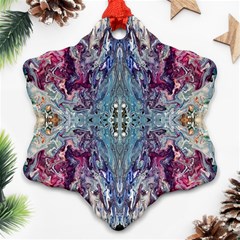 Abstract Kaleidoscope Ornament (snowflake) by kaleidomarblingart