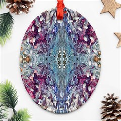 Abstract Kaleidoscope Ornament (oval Filigree) by kaleidomarblingart