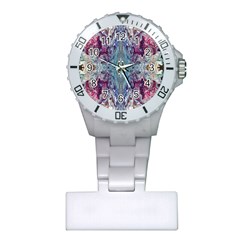 Abstract Kaleidoscope Plastic Nurses Watch by kaleidomarblingart