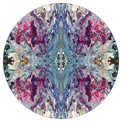 Abstract Kaleidoscope Round Trivet by kaleidomarblingart