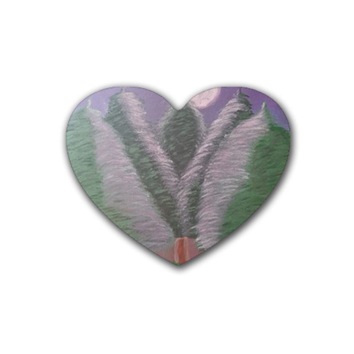 Purple haze  Rubber Heart Coaster (4 pack)