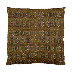 Sunflowers Seed In Harmony With Tropical Flowers Standard Cushion Case (one Side) by pepitasart