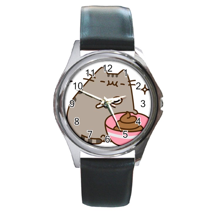 Cat Kitten Round Metal Watch