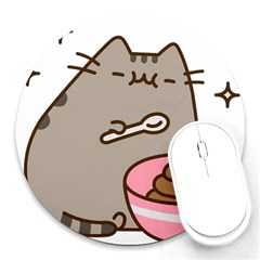 Cat Kitten Round Mousepads by Jancukart