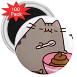 Cat Kitten 3  Magnets (100 pack) Front