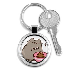 Cat Kitten Key Chain (round) by Jancukart