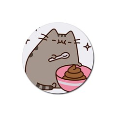 Cat Kitten Rubber Coaster (round)