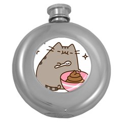 Cat Kitten Round Hip Flask (5 Oz)