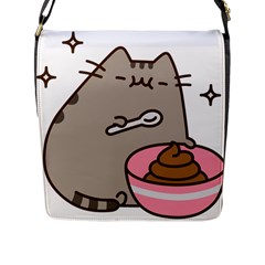 Cat Kitten Flap Closure Messenger Bag (l) by Jancukart