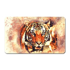 Tiger-portrait-art-abstract Magnet (rectangular)