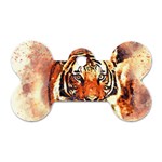 Tiger-portrait-art-abstract Dog Tag Bone (Two Sides) Front