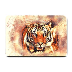 Tiger-portrait-art-abstract Small Doormat 