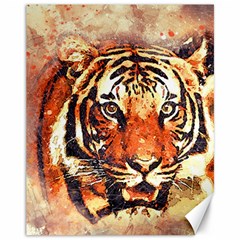 Tiger-portrait-art-abstract Canvas 11  X 14 