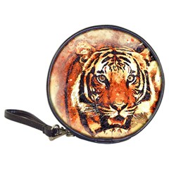 Tiger-portrait-art-abstract Classic 20-cd Wallets