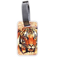 Tiger-portrait-art-abstract Luggage Tag (two Sides)