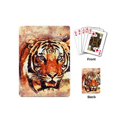 Tiger-portrait-art-abstract Playing Cards Single Design (mini)