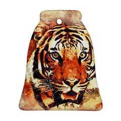 Tiger-portrait-art-abstract Ornament (bell)