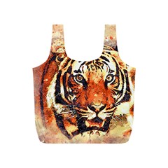 Tiger-portrait-art-abstract Full Print Recycle Bag (s)