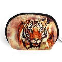 Tiger-portrait-art-abstract Accessory Pouch (medium)