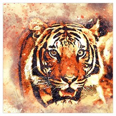 Tiger-portrait-art-abstract Lightweight Scarf  by Jancukart