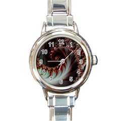 Digital-fractal-fractals-fantasy Round Italian Charm Watch