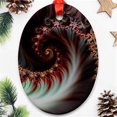 Digital-fractal-fractals-fantasy Ornament (oval)