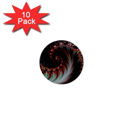 Digital-fractal-fractals-fantasy 1  Mini Buttons (10 Pack) 