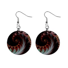 Digital-fractal-fractals-fantasy Mini Button Earrings by Jancukart