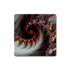 Digital-fractal-fractals-fantasy Square Magnet