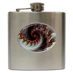 Digital-fractal-fractals-fantasy Hip Flask (6 Oz)