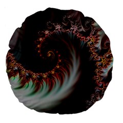 Digital-fractal-fractals-fantasy Large 18  Premium Flano Round Cushions