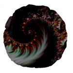 Digital-fractal-fractals-fantasy Large 18  Premium Flano Round Cushions Back