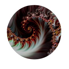 Digital-fractal-fractals-fantasy Mini Round Pill Box