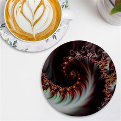 Digital-fractal-fractals-fantasy Uv Print Round Tile Coaster