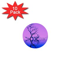 Nature-inspiration-trees-blue 1  Mini Buttons (10 Pack) 