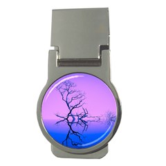 Nature-inspiration-trees-blue Money Clips (round) 