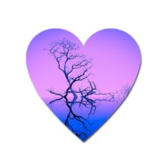 Nature-inspiration-trees-blue Heart Magnet