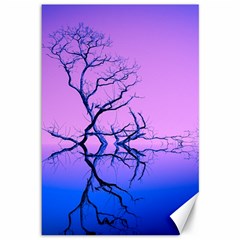 Nature-inspiration-trees-blue Canvas 12  X 18 