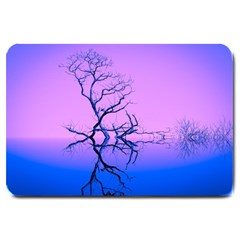 Nature-inspiration-trees-blue Large Doormat 