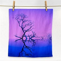 Nature-inspiration-trees-blue Face Towel by Jancukart