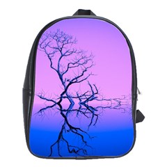 Nature-inspiration-trees-blue School Bag (large)