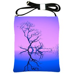 Nature-inspiration-trees-blue Shoulder Sling Bag