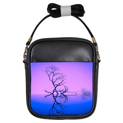 Nature-inspiration-trees-blue Girls Sling Bag