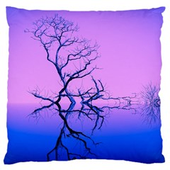 Nature-inspiration-trees-blue Large Cushion Case (one Side)