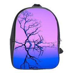 Nature-inspiration-trees-blue School Bag (xl)