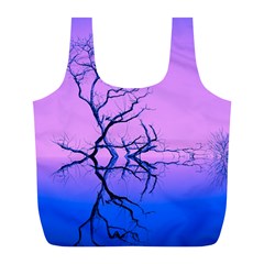 Nature-inspiration-trees-blue Full Print Recycle Bag (l)