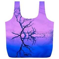 Nature-inspiration-trees-blue Full Print Recycle Bag (xl) by Jancukart