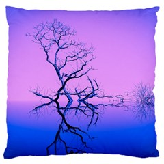 Nature-inspiration-trees-blue Standard Flano Cushion Case (one Side)