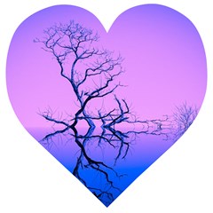 Nature-inspiration-trees-blue Wooden Puzzle Heart