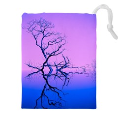 Nature-inspiration-trees-blue Drawstring Pouch (4xl)